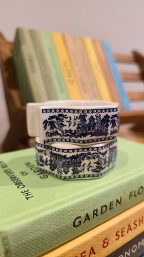 Blue willow napkin rings fine - willow,