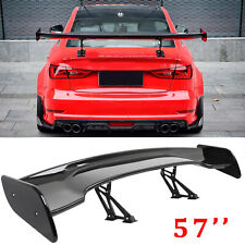 57" Rear Trunk Spoiler Gloss Racing GT Wing For Audi S3 A3 A4 S4 A5 A6 A7 A8 S6