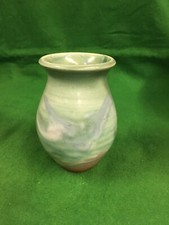 Studio Pottery vase Scottish Rustic handmade Natural decoration Scotland signed.