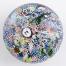 Saint Louis Paperweight Gridel Devil Millefiori Scramble c1850