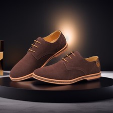 Mens Faux Suede Derby Shoes