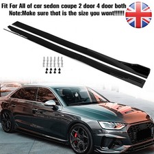 2m 78.7" Side Skirts Extension Rocker Panel Splitter Lip For Audi A4 A5 A6 A7 A8