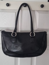 Suzy Smith Black Leather Handbag