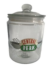 Friends Central Perk Large 7 inch Glass Cookie / Storage Jar with Lid air tight 