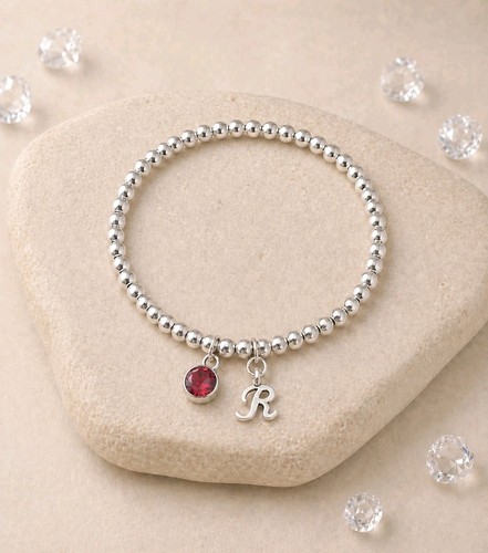 Initial july birthstone - &,