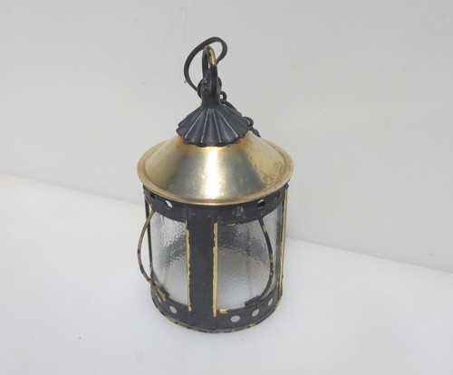 Vintage brass hanging lantern - vintage,