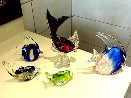 Glass fish collection - , five