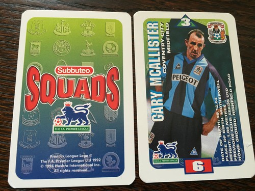 Subbuteo squads 1996 trading - subbuteo,