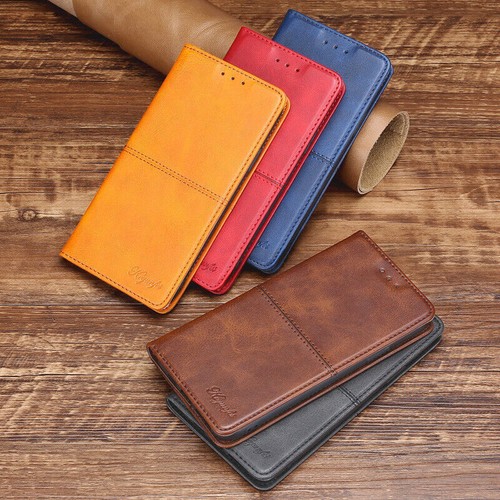 Magnetic leather wallet - leather,