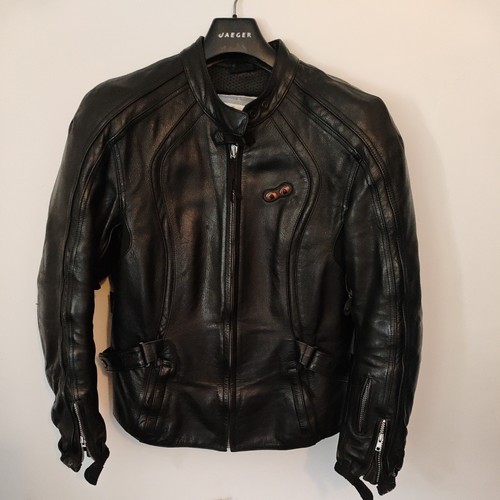 Spool black leather biker - leather,