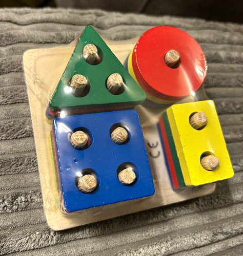 Wooden shape sorting - wooden,
