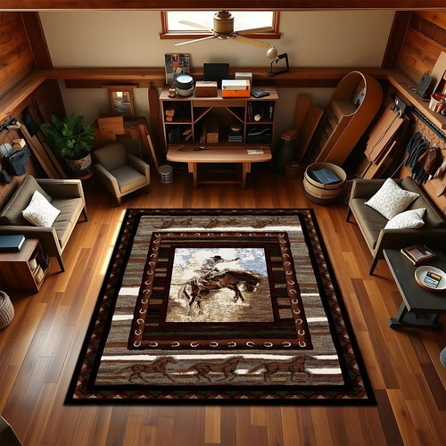 Acantila texas cowboy area rug - texas,