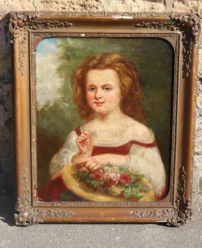 Antique oil painting - ,