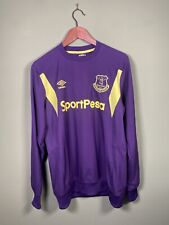 EVERTON FC 2017-18 Umbro Training Jumper Pullover Medium Purple Yellow