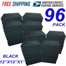 12-96PCS Black Acoustic Foam