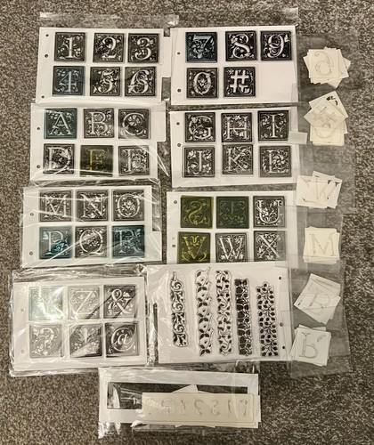 Alphabet number stamps - alphabet,