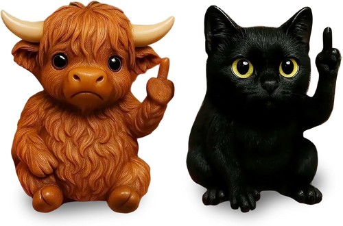 Pcs highland cow ornaments - 2,