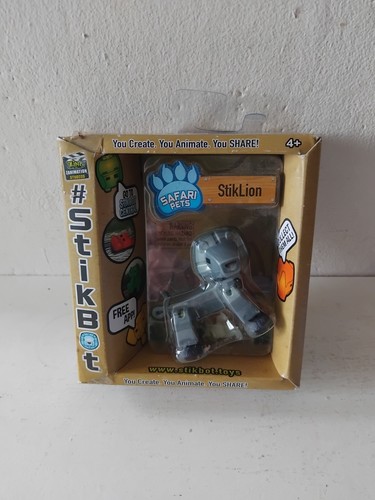 Stikbot safari pets grey lion - grey,