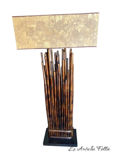Vintage floor lamp bamboo - lamp,