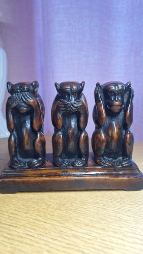 Vintage three wise monkeys - wise,