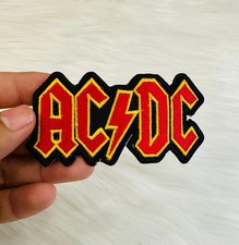 Premium ACDC Band Embroidered Patch Iron On Sew On Rock Logo Badge Punk Applique