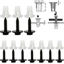 Bumper Insert Bonnet Clips Grommet Expanding Nut Screw Body Parts Trim 10 Kit
