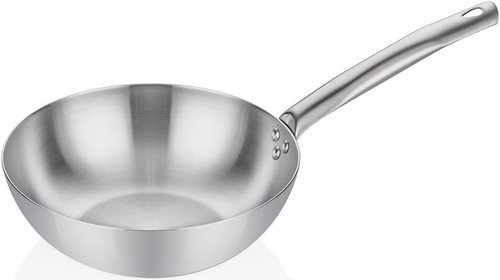 Stainless steel wok - wok, platinum
