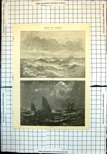 Original old antique print - antique,