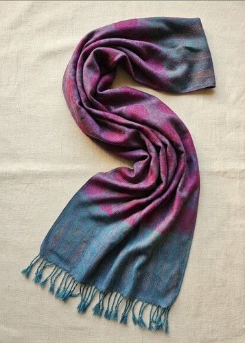 New iqra pink blue - blue, paisley