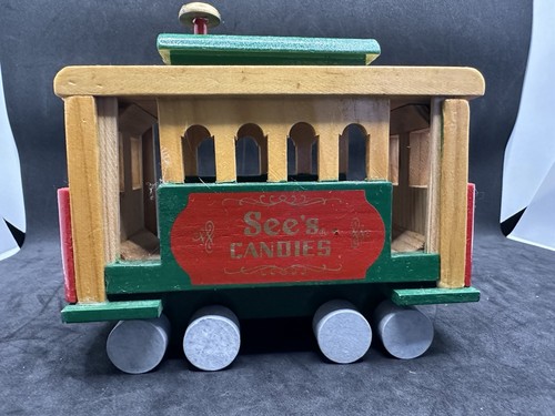 Vintage see candies wooden - vintage, see's