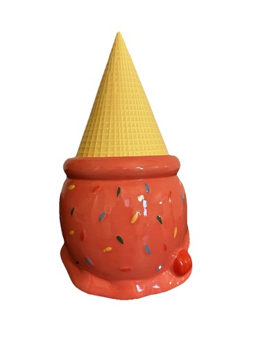 Ice cream cone cookie jar - cone,