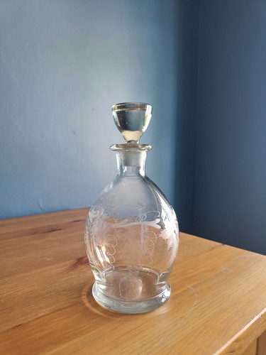 Vintage clear glass decanter - vintage,