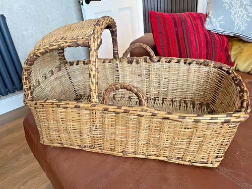 Vintage wicker moses basket - wicker,