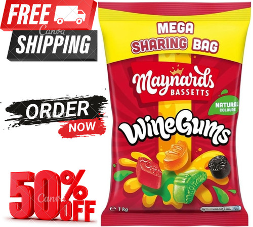 Maynards wine gums pack 1kg - wine,
