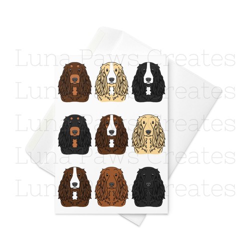 Cocker spaniel card - card,,