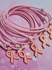 1/6/12 PINK RIBBON AWARENESS BRACELETS/WISH BRACELETS BREAST CANCER FUNDRAISING
