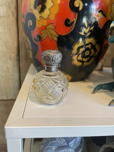 Antique silver mounted glass - mounted,
