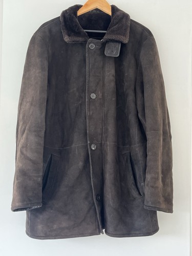 Mens brown real - real, shearling