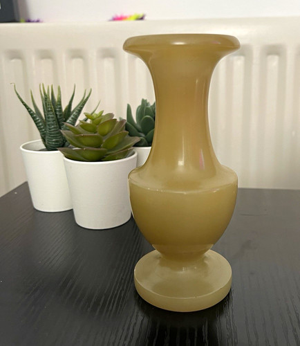 Vintage hand carved alabaster - hand-carved,