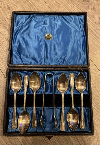 Vintage epns teaspoons tongs - vintage,