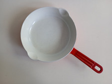 Vintage Orange Cast Iron Frying Pan - FE Belgium