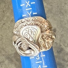 Men’s Solid Silver Saddle Ring Heavy Weight 23g Ring Size Z1 Stamped