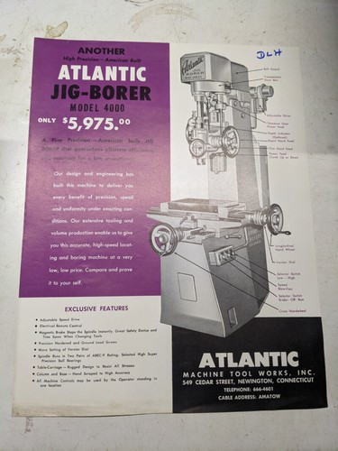 Atlantic jig borer model 4000 - jig,