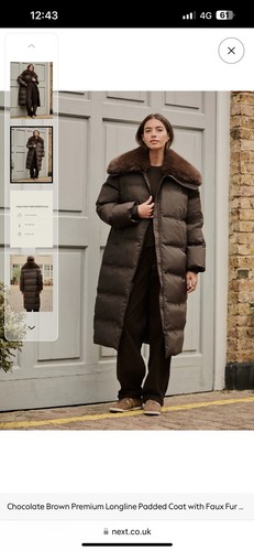 Next brown puffer jacket with - brown,