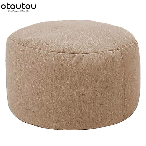 Round stool linen - round, bean