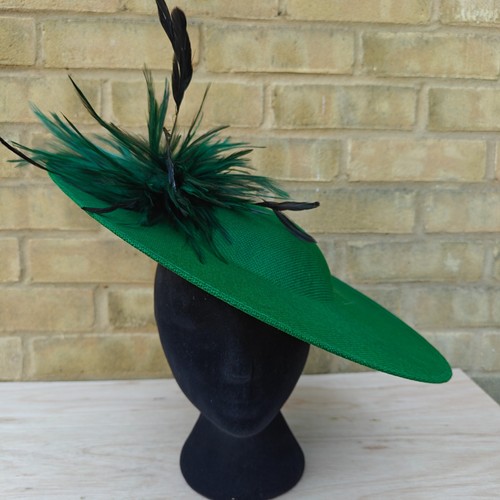 Green feather 40cm - disc, wide