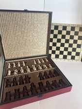 Mandarin/Chinese Vintage Oriental Chess Pieces Resin Phoenix Box & Board