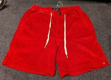 MEN'S MR MARVIS RED SHORT CORDS CHINO SHORTS SIZE SMALL (S, 30") "THE CHILLIES"