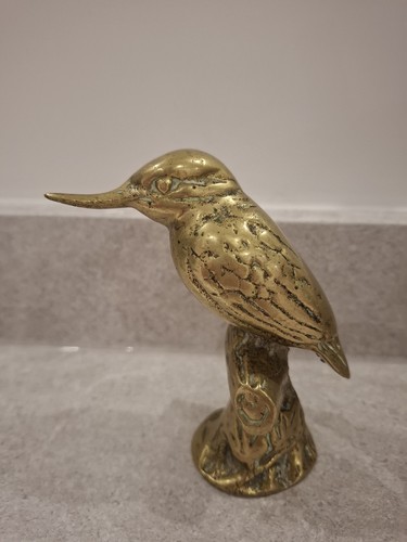 Vintage brass kingfisher - /,