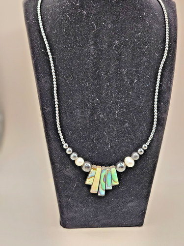 Sterling silver abalone shell - sterling,